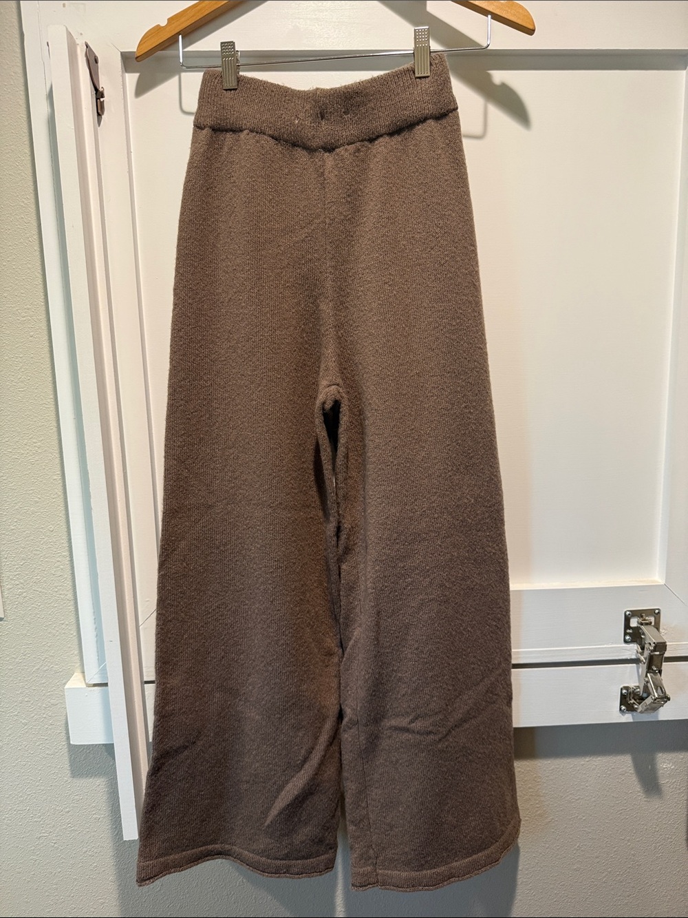 SHEIN Brown Knit Wide Leg Pants XS Cozy Lounge Pants
